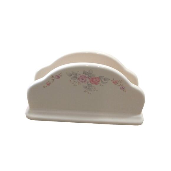 Pfaltzgraff Trousseau Stoneware Napkin Holder 6 1/2" Long Discontinued 80s 90s - Picture 3 of 10